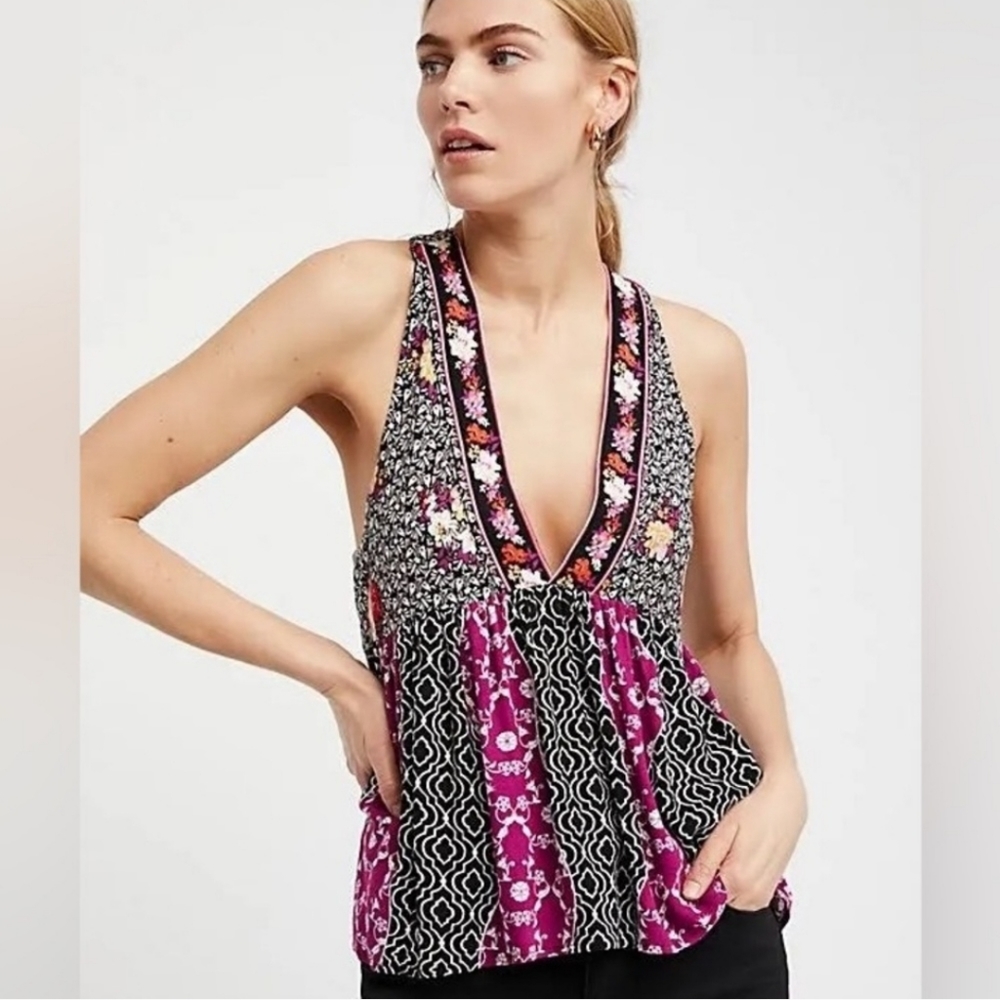 Free People Dream Darlin Sleeveless Blouse Size S